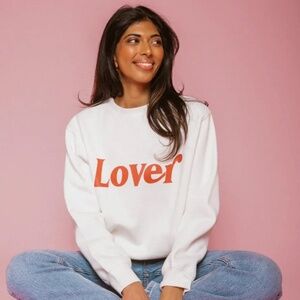 Brunette the Label Lover Best Friend Crew - size M/L - White - worn once!